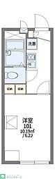 レオパレスホーヤ 2階1Kの間取り