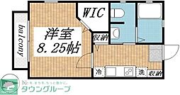 シャーメゾン上連雀 2階1Kの間取り