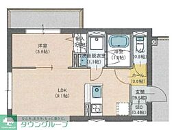 プロスタイルウェルス下井草 4階1LDKの間取り