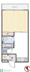 ハイム祥寺 2階1DKの間取り