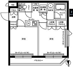 ルーブル荻窪参番館 3階2Kの間取り