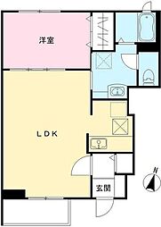グレイスガーデン成城 1階1LDKの間取り