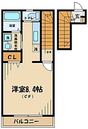 ボルベール調布ヶ丘 1Kの間取図画像