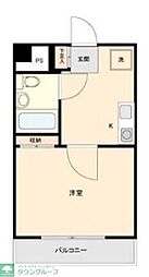 JLBグランエクリュ調布 ワンルームの間取図画像