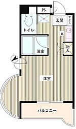 エステージ西調布 ワンルームの間取図画像