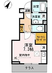 アストレア ワンルームの間取図画像