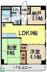 小平ユミノヒルズ 2SLDKの間取図画像