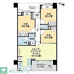 ライオンズ三鷹台欅テラス 3LDKの間取図画像