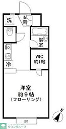 ソレアード ワンルームの間取図画像