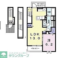 グラシア 1LDKの間取図画像