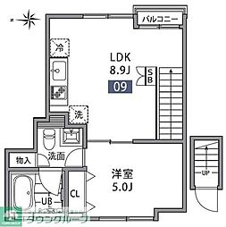 グランエッグス三鷹 1LDKの間取図画像