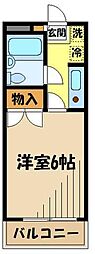 メゾン大堀 1Kの間取図画像
