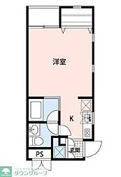 グレースコート府中 1Kの間取図画像