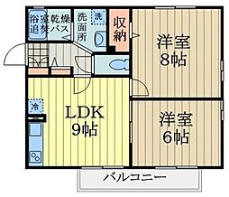 エスペランサ 2DKの間取図画像