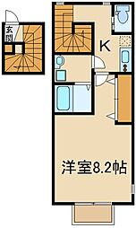 キャメル東村山 1Kの間取図画像