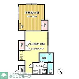 サンパレス 1LDKの間取図画像