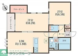 UTENA TERRACE 2LDKの間取図画像