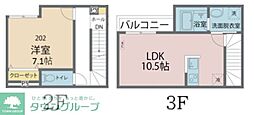 カインドネス久米川 1LDKの間取図画像
