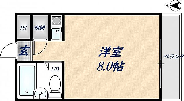 西岩田ハイツ 303｜大阪府東大阪市西岩田2丁目(賃貸マンション1R・3階・18.00㎡)の写真 その2