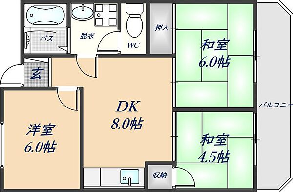 同じ建物の物件間取り写真 - ID:227084618500