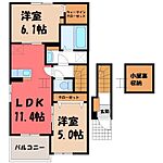 栃木市大平町富田 2階建 築5年のイメージ