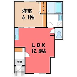 Evolution II 1階1LDKの間取り