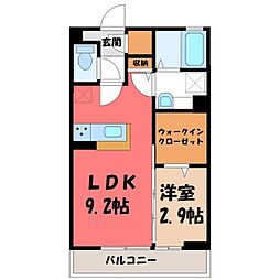 ピーノ・ヴィオラ 住居 2階1LDKの間取り
