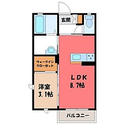 間取図画像 1LDK