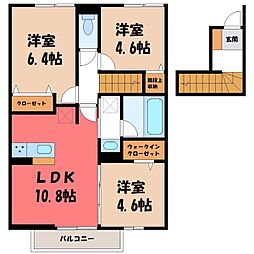 ファミリア 2階3LDKの間取り