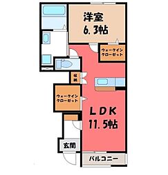 間取図画像 1LDK