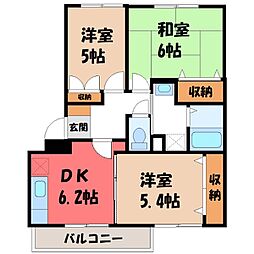 アーバンハイツT・M1 3DKの間取図画像