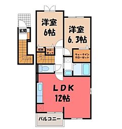 レジェンドD 2LDKの間取図画像