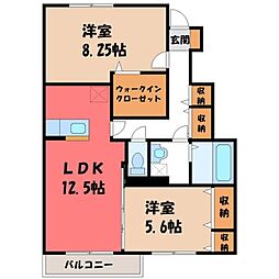 メゾン・ド・ペッツセシル 2LDKの間取図画像