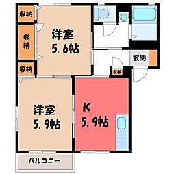 グランパルクD 2Kの間取図画像
