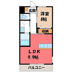 グルース 1LDKの間取図画像