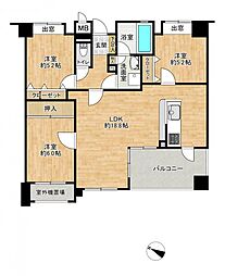 アメックス春日イマージュ 3LDKの間取図画像