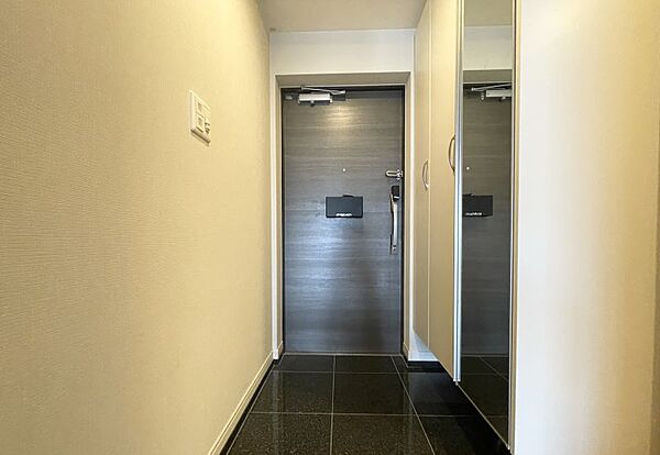 収納力のある下足箱で玄関まわりをいつでもきれいに保てます！鏡もありお出かけ前の身だしなみチェックに便利です！