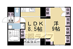 ヴィラおかざき 4階1LDKの間取り