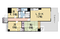 JR東海道・山陽本線 桂川駅 徒歩12分の賃貸マンション 1階3DKの間取り