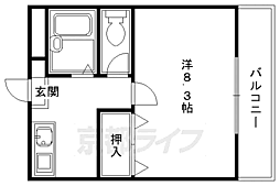 JR東海道・山陽本線 桂川駅 徒歩3分の賃貸マンション 3階1Kの間取り