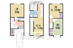 JR東海道・山陽本線 向日町駅 徒歩24分の賃貸一戸建て 3DKの間取り