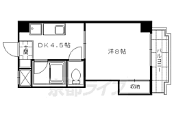 ハイツ北芳 1階1DKの間取り
