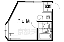 ジョイハイツ 2階ワンルームの間取り