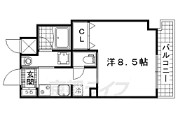 メゾン・ノエル 5階1Kの間取り