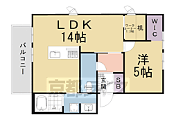 近鉄京都線 東寺駅 徒歩13分の賃貸アパート 2階1SLDKの間取り
