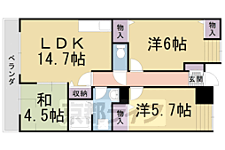 JR東海道・山陽本線 桂川駅 徒歩5分の賃貸マンション 3階3LDKの間取り