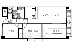 フレックス戸ノ内 1階3LDKの間取り