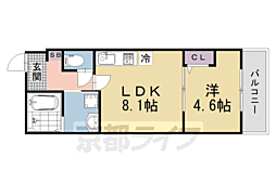 サクシード伏見京橋2ｎｄ 3階1LDKの間取り