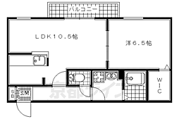 近鉄京都線 小倉駅 徒歩7分の賃貸アパート 1階1LDKの間取り
