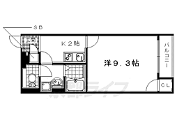 京都地下鉄東西線 六地蔵駅 徒歩4分の賃貸アパート 1階1Kの間取り